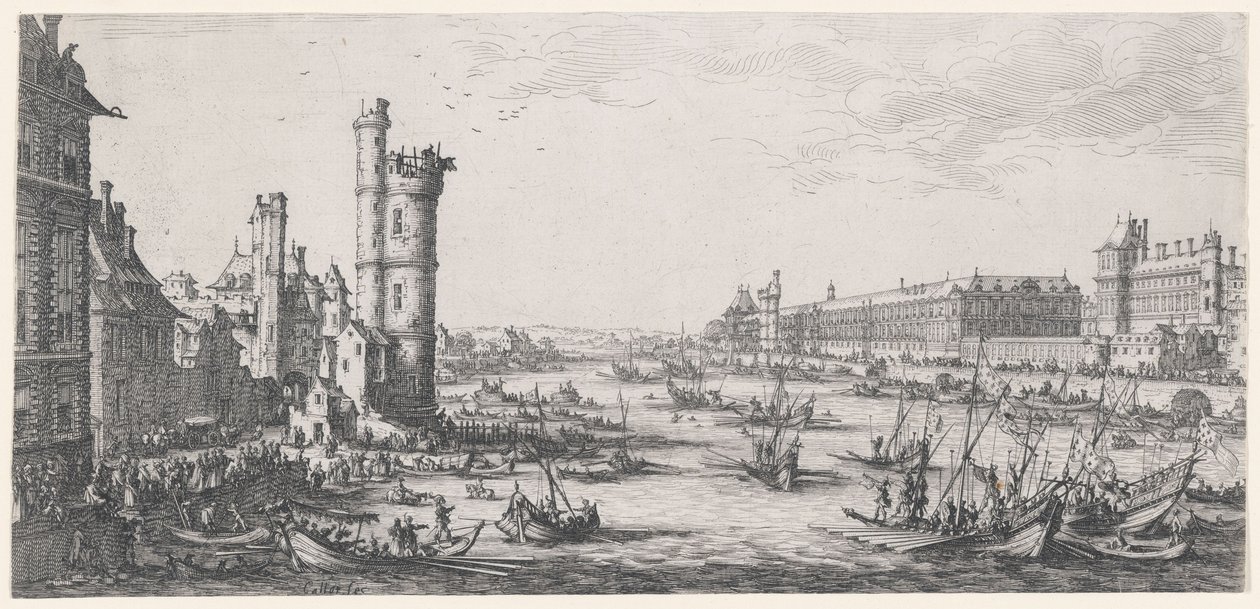 Vista do Louvre de Jacques Callot