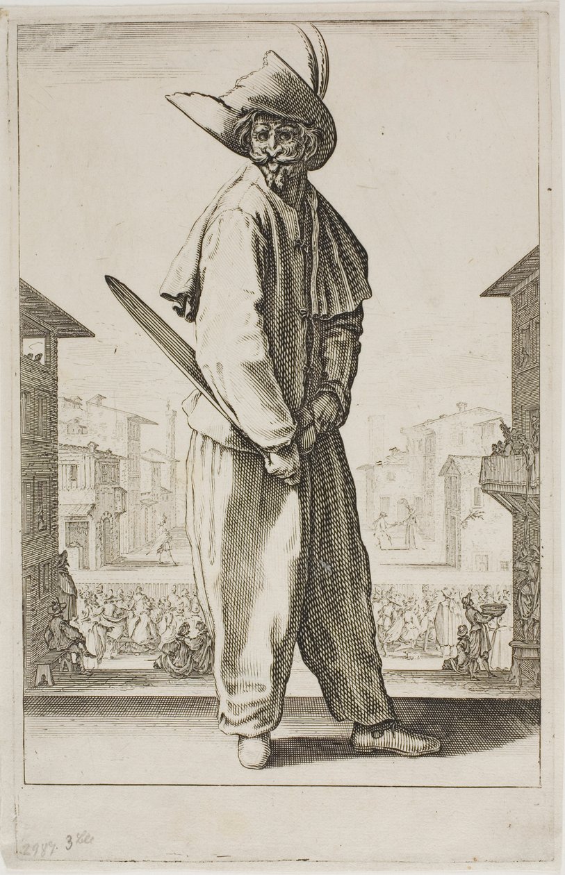 Zanni, de Três Comediantes Italianos de Jacques Callot