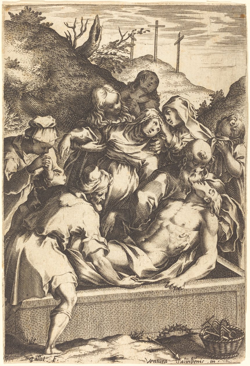 O sepultamento de Jacques Callot after Ventura Salimbeni