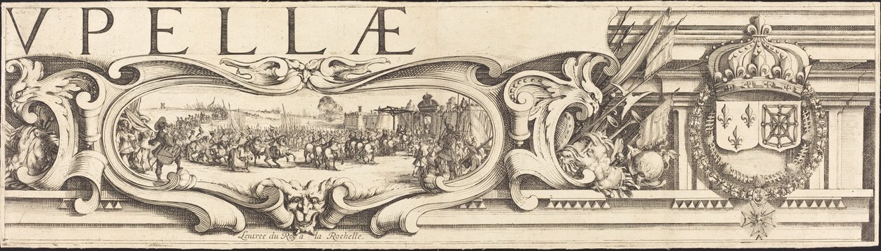 O Cerco de La Rochelle [placa 3 de 16; conjunto compreende 1952.8.97-112] de Jacques Callot and Abraham Bosse