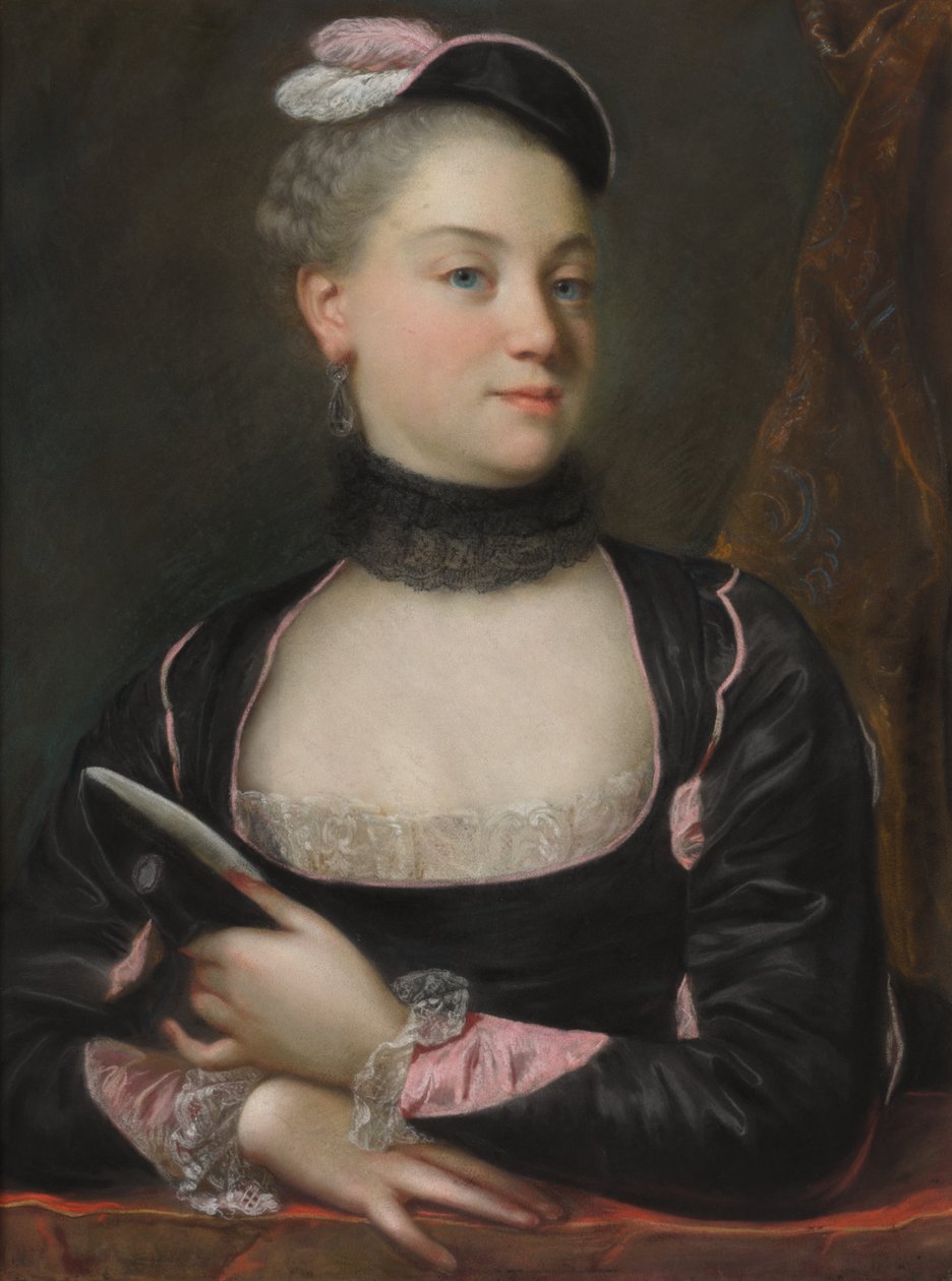 Retrato de uma atriz francesa, c. 1746. de Jacques Charles Allais