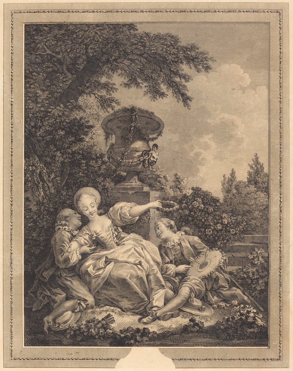 A coquete acabou de Jacques Couché and Jean Dambrun after Jean Honoré Fragonard