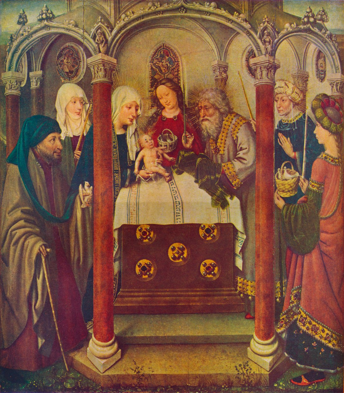 "A Apresentação de Cristo no Templo", século XV de Jacques Daret