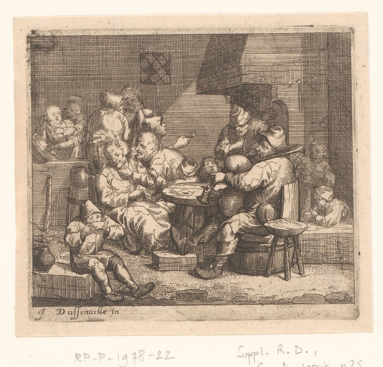 Cena em uma pousada de Jacques Dassonville (attributed to)