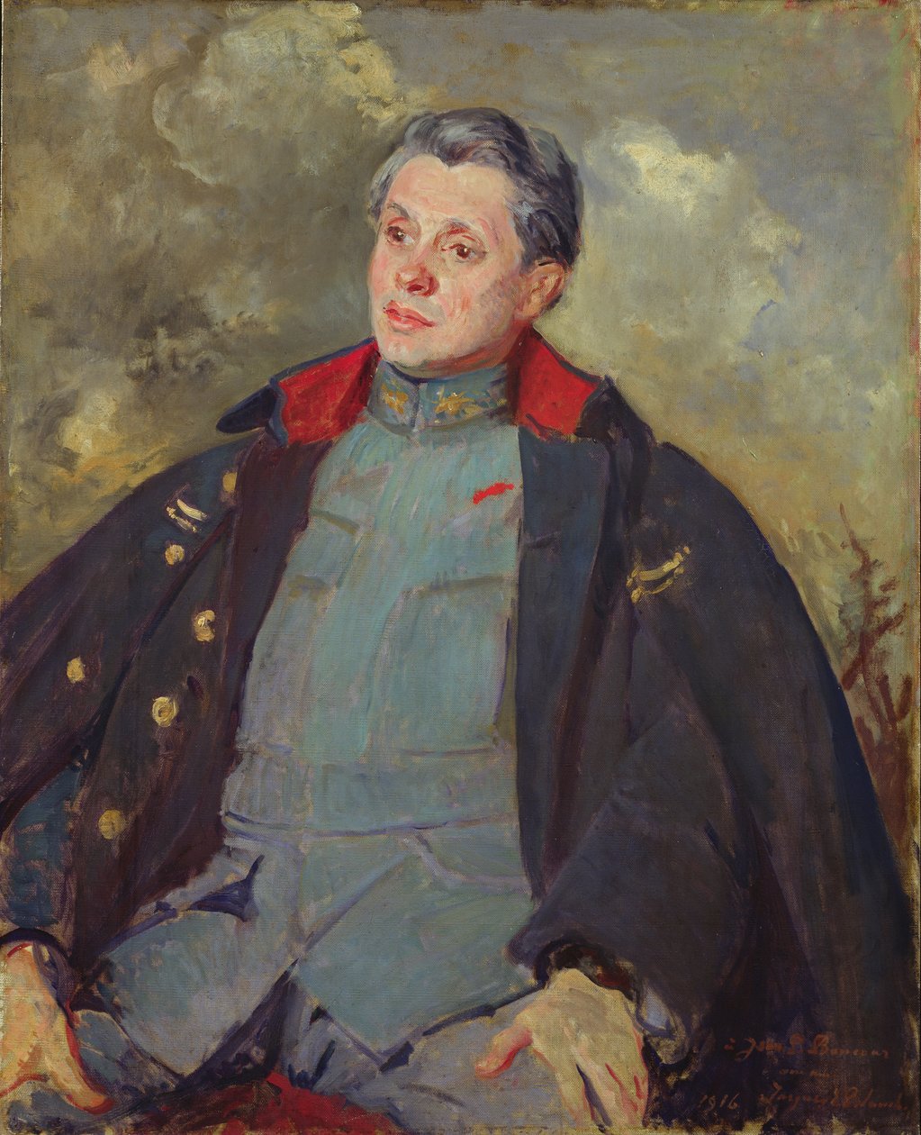 Joseph Paul-Boncour (1873-1972) em uniforme, 1916 de Jacques Emile Blanche