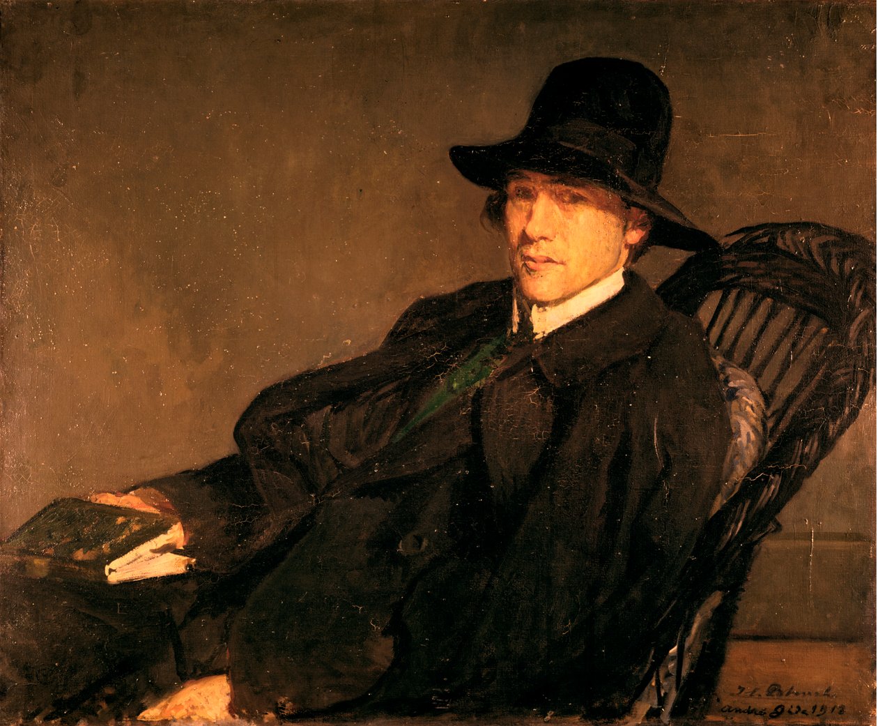 Retrato de Andre Gide 1869-1951, 1912. de Jacques Emile Blanche