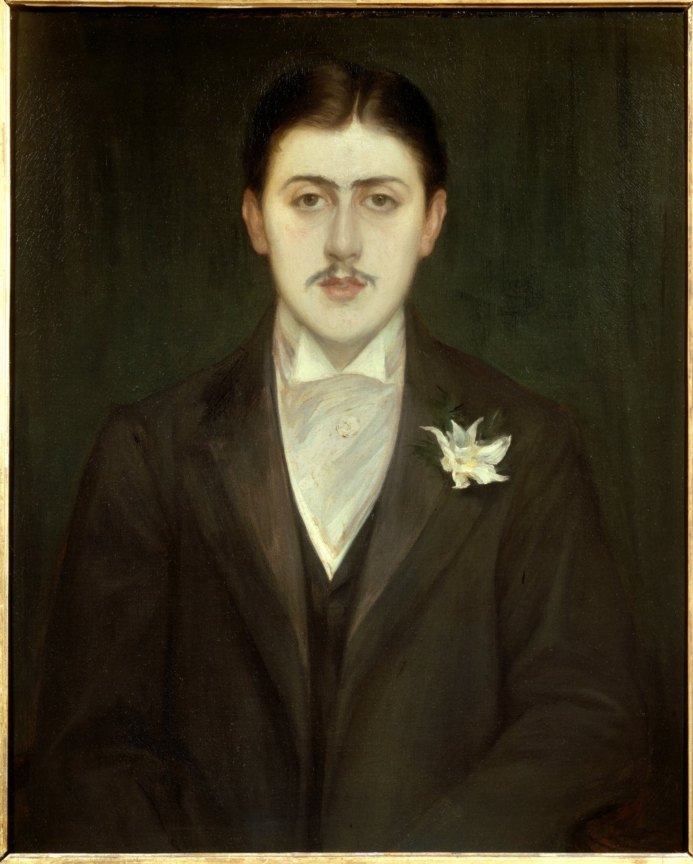 Retrato de Marcel Proust (1871-1922), escritor francês. Pintura de Jacques Emile (Jacques-Emile) Blanche (1861-1942). de Jacques Emile Blanche