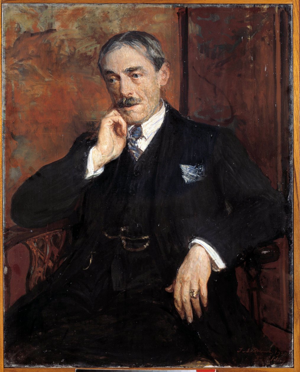 Retrato de Paul Valery (escritor francês de Jacques Emile Blanche