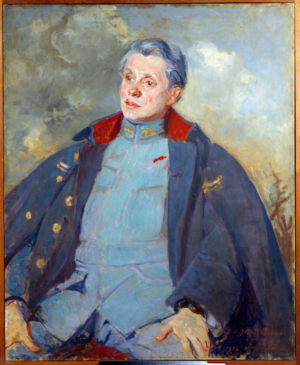 Retrato do político francês Joseph Paul Boncour (Paul-Boncour) (1873-1972) como oficial Pintura de Jacques Emile (Jacques-Emile) Blanche (1861-1942) 1916 Sun. 0,81x1 m Rouen, musee des Beaux Arts de Jacques Emile Blanche
