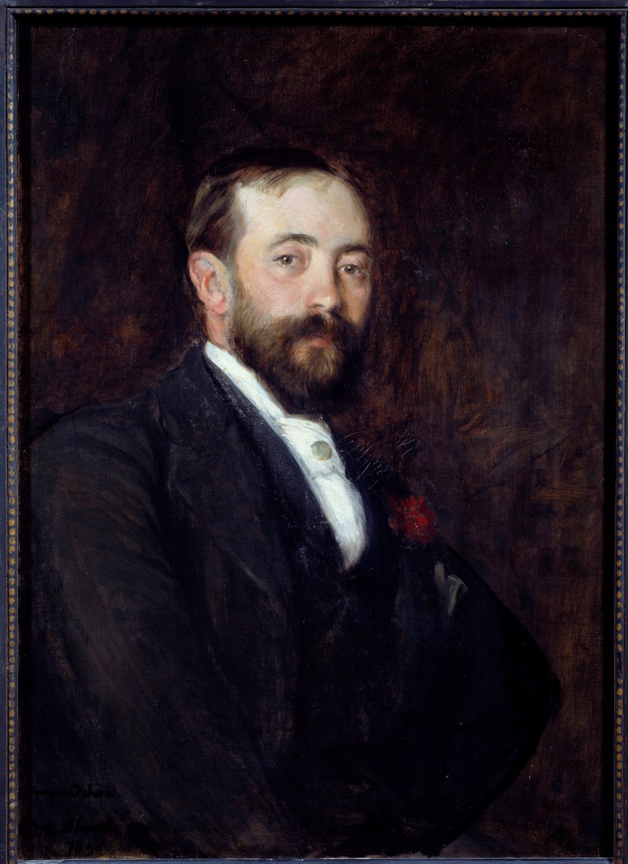 Retrato do pintor espanhol Don Rafael de Ochoa y Madrazo (1858) Pintura de Jacques Emile (Jacques-Emile) Blanche (1861-1942) 1890 Sol. 0,55x0,77 m Rouen, Musee des Beaux Arts de Jacques Emile Blanche