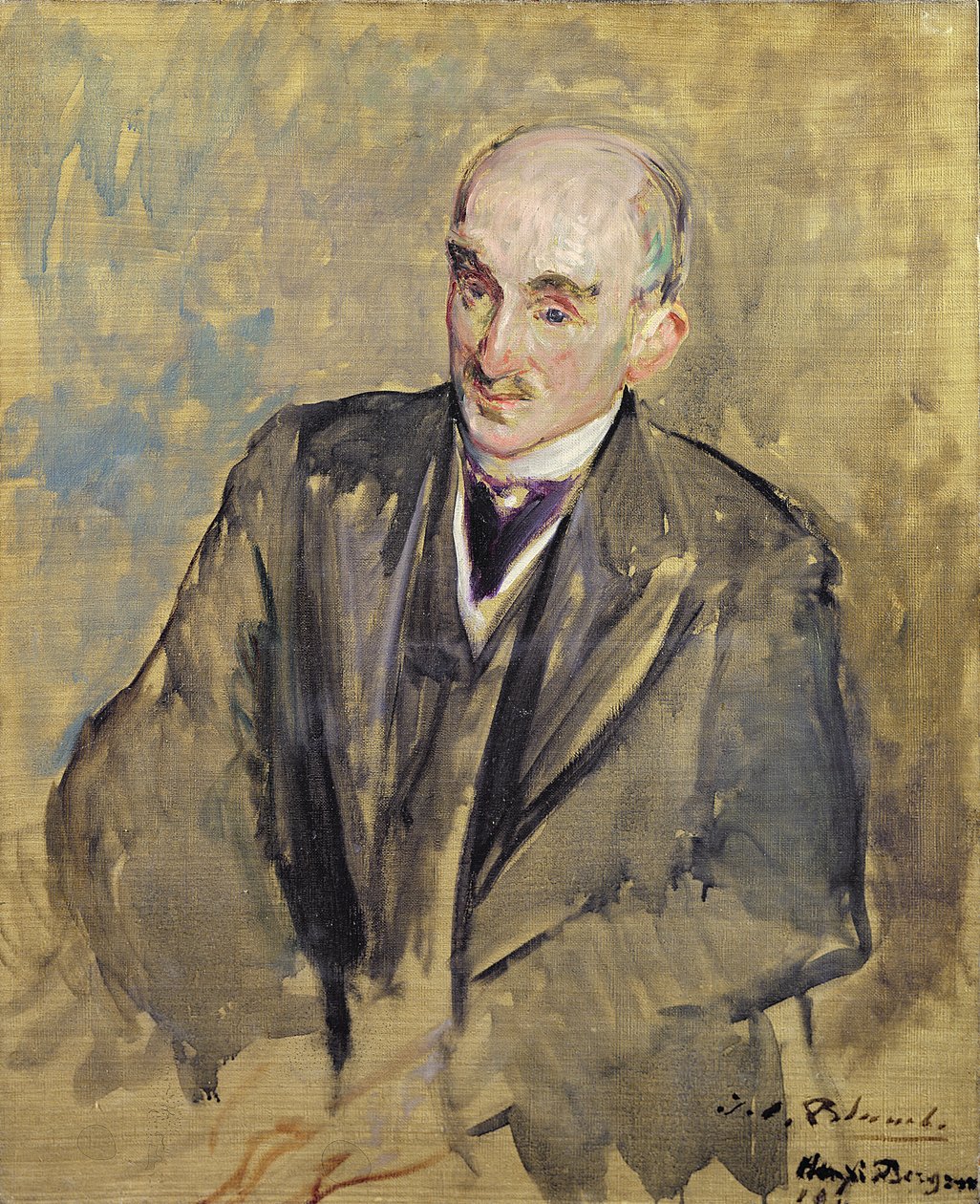 Estudo para um retrato de Henri Bergson (1859-1941) 1911 de Jacques Emile Blanche