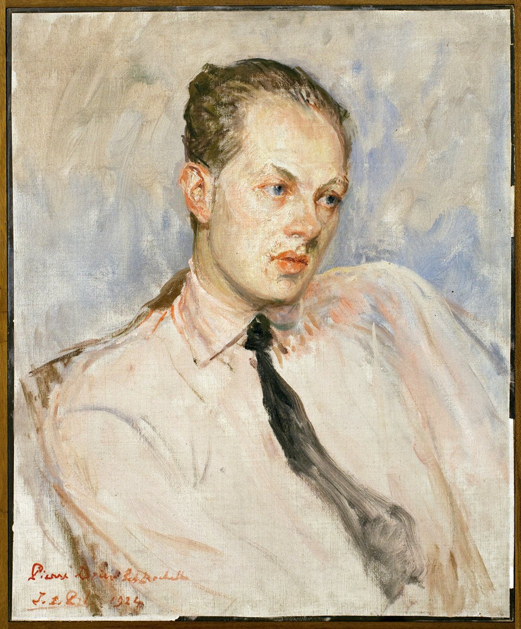 Estudo para o retrato de Pierre Drieu La Rochelle (1893-1945). Pintura de Jacques Emile Blanche (1861-1942), óleo sobre tela de Jacques Emile Blanche