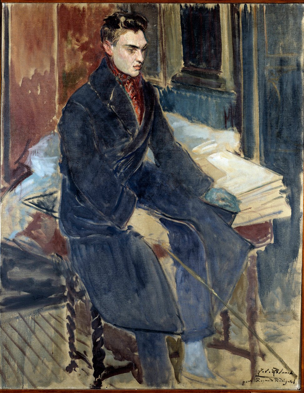 Estudo para o retrato de Raymond Radiguet (escritor francês de Jacques Emile Blanche