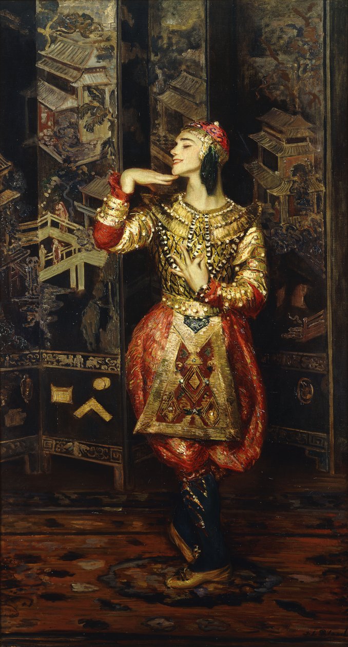 Vaslav Nijinsky em Danse Orientale, 1910 de Jacques Emile Blanche
