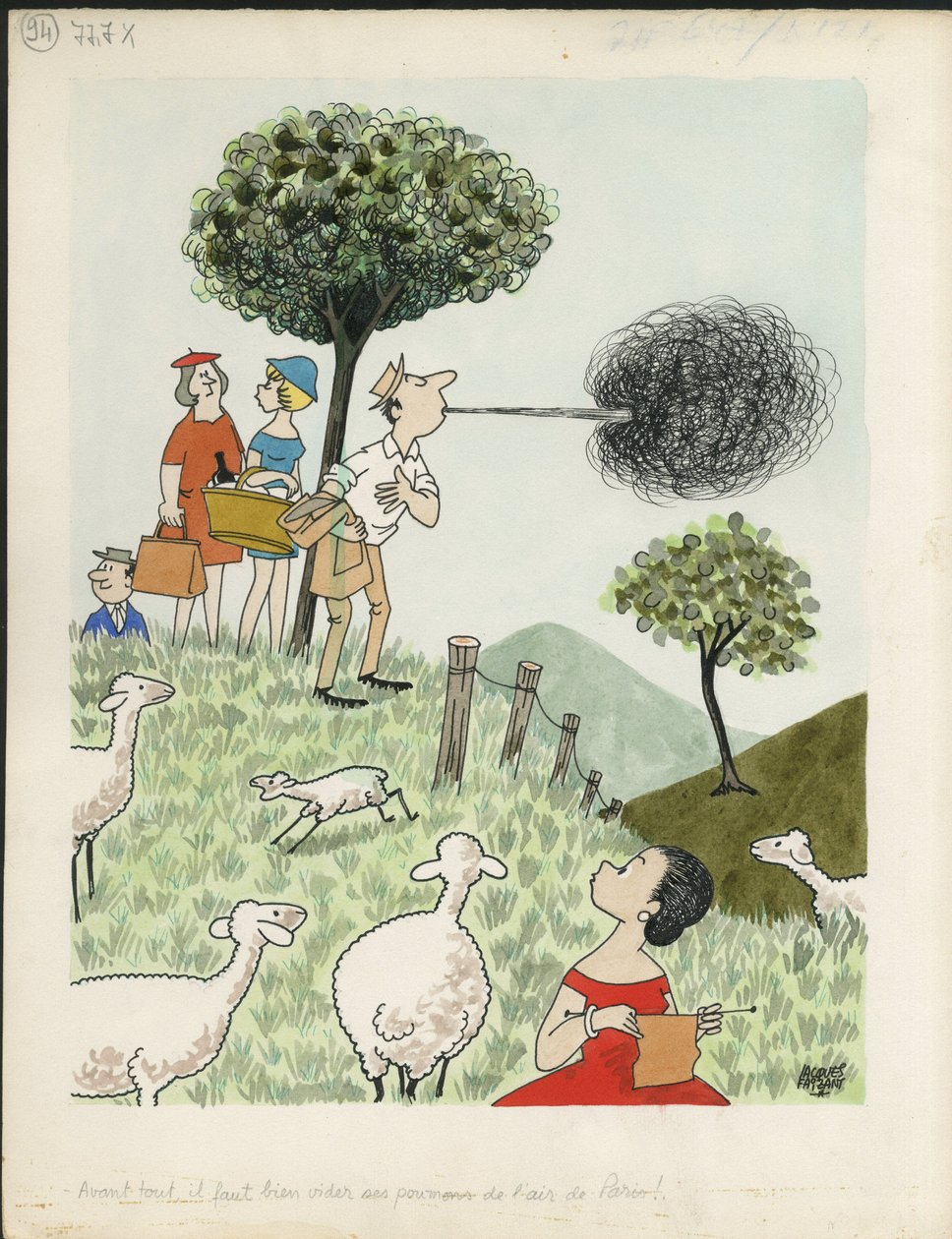 Jours de France, Sátira colorida de Jacques Faizant