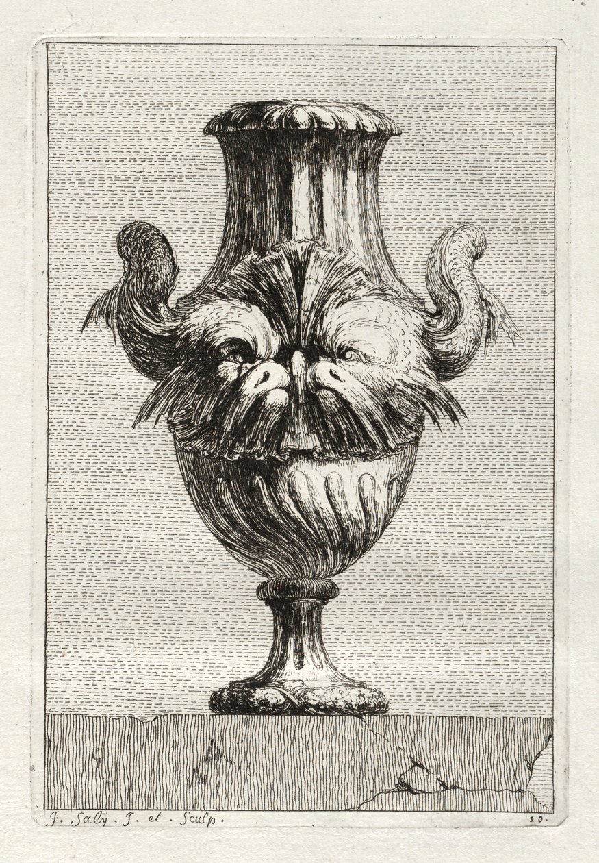 Conjunto de Vasos: Placa 10, 1746. de Jacques Francois Joseph Saly
