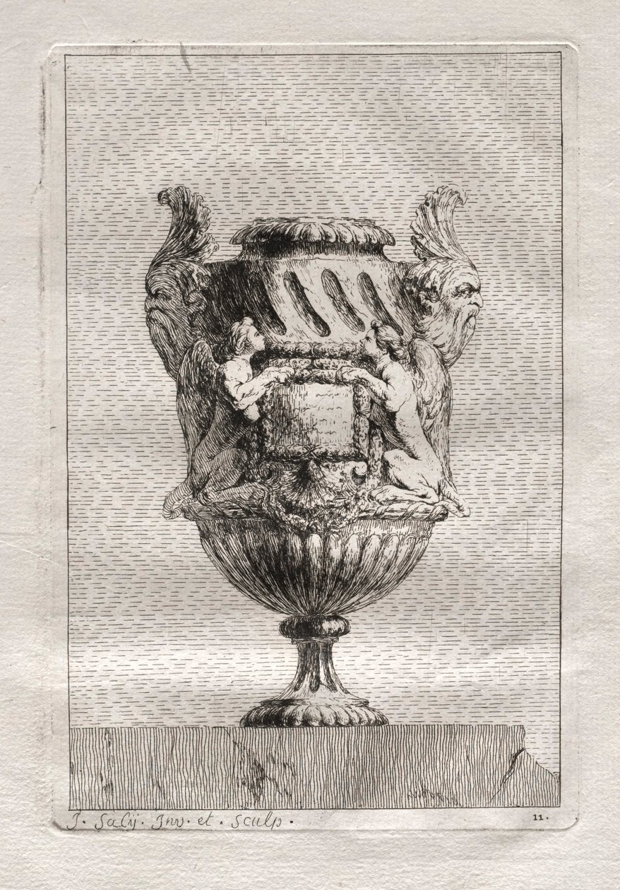Conjunto de Vasos: Placa 11, 1746. de Jacques Francois Joseph Saly
