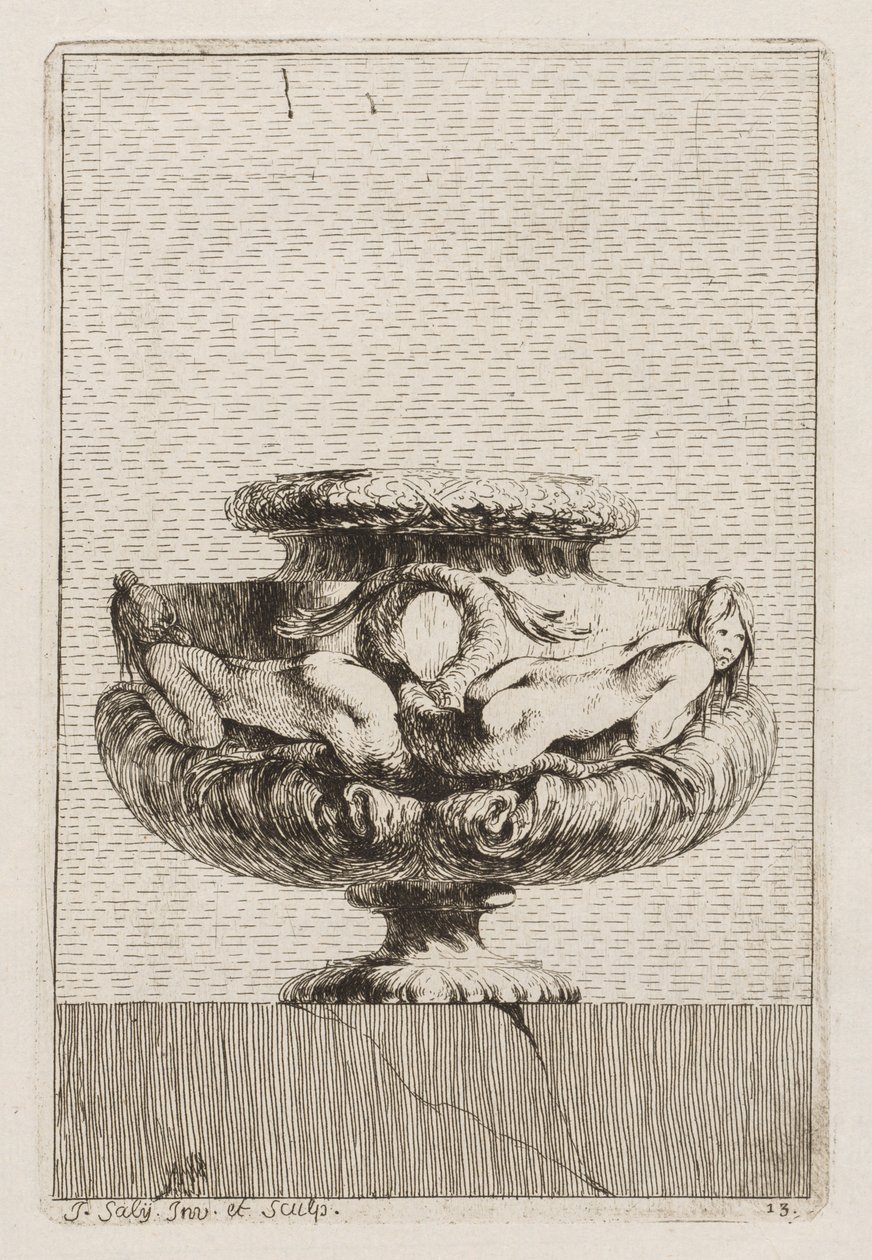 Conjunto de Vasos: Placa 13, 1746. de Jacques Francois Joseph Saly