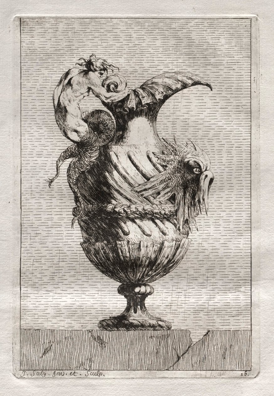 Conjunto de Vasos: Placa 16, 1746. de Jacques Francois Joseph Saly
