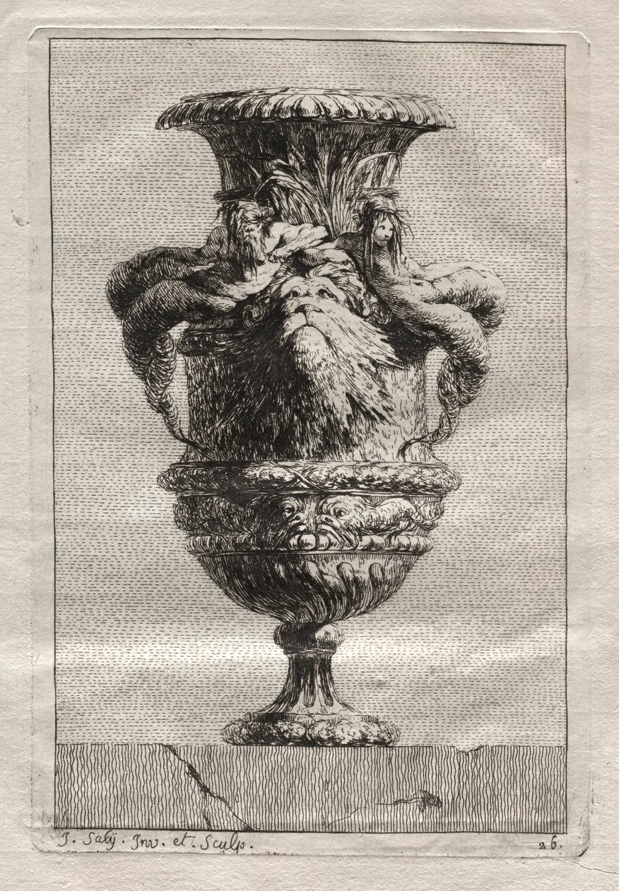 Conjunto de Vasos: Placa 26, 1746. de Jacques Francois Joseph Saly