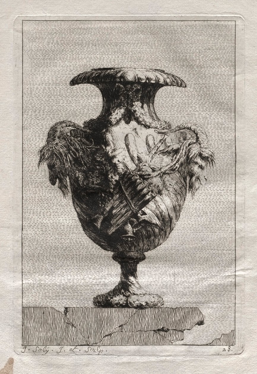 Conjunto de Vasos: Placa 28, 1746. de Jacques Francois Joseph Saly