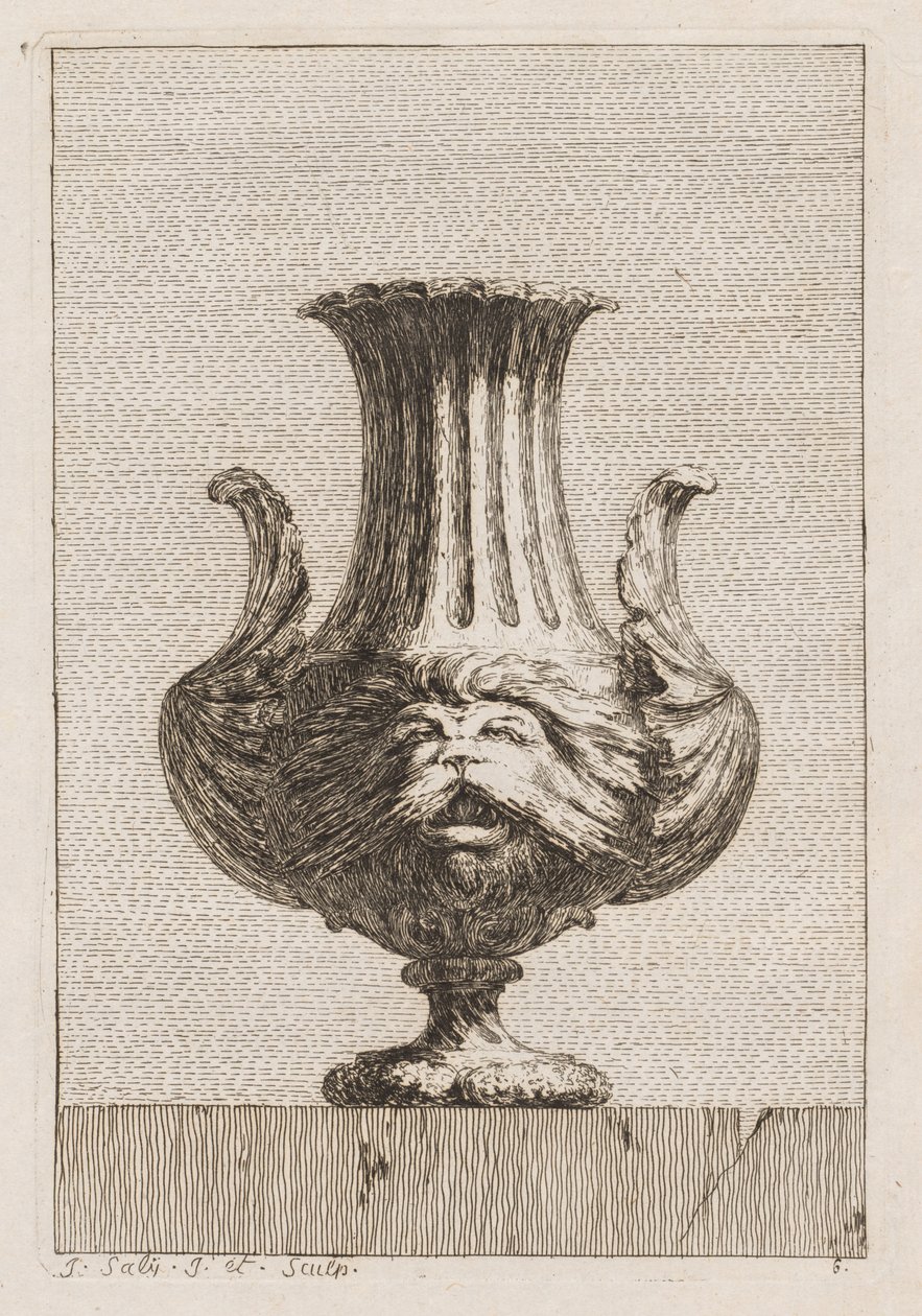 Conjunto de Vasos: Placa 6, 1746. de Jacques Francois Joseph Saly