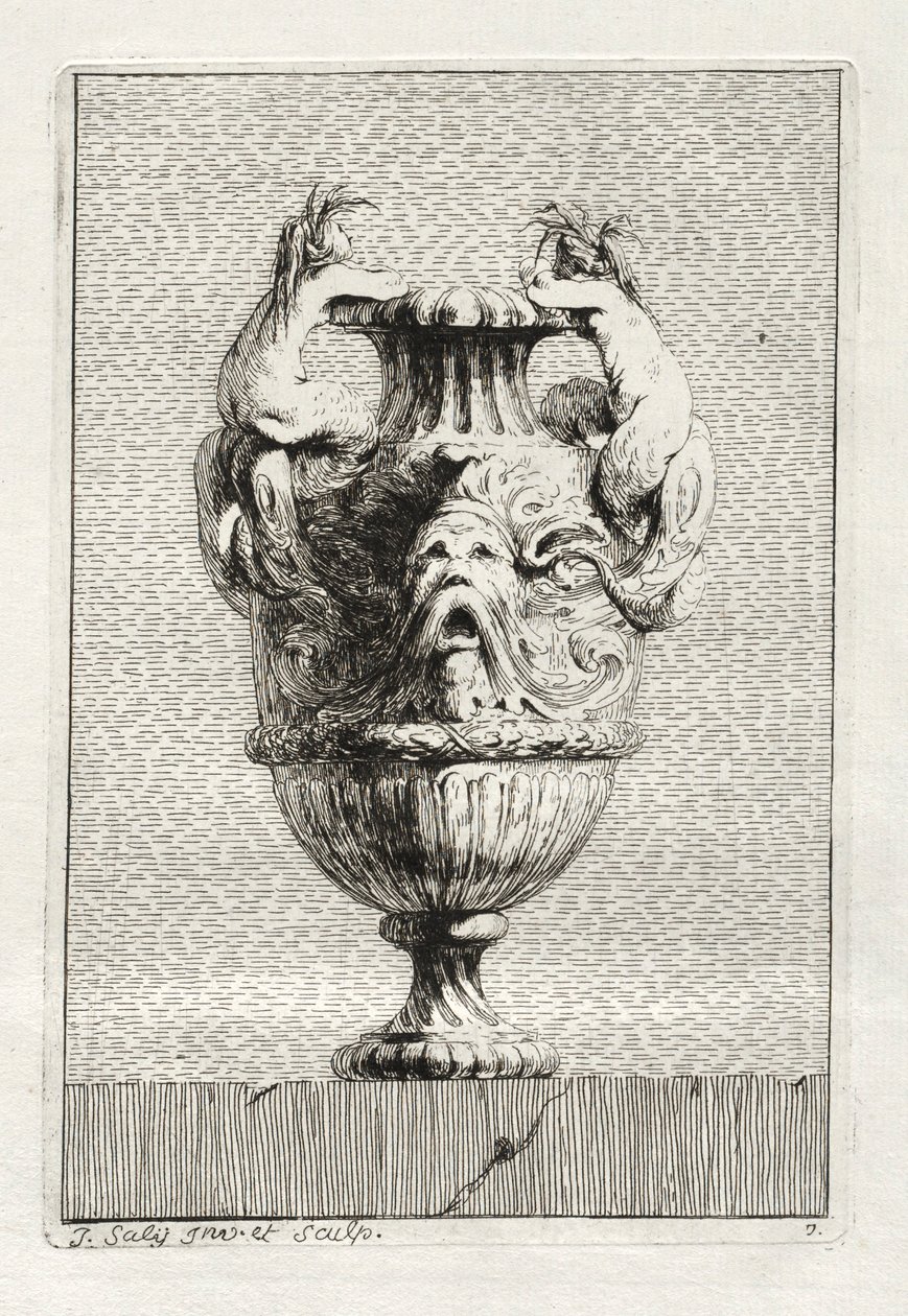 Conjunto de Vasos: Placa 7, 1746. de Jacques Francois Joseph Saly