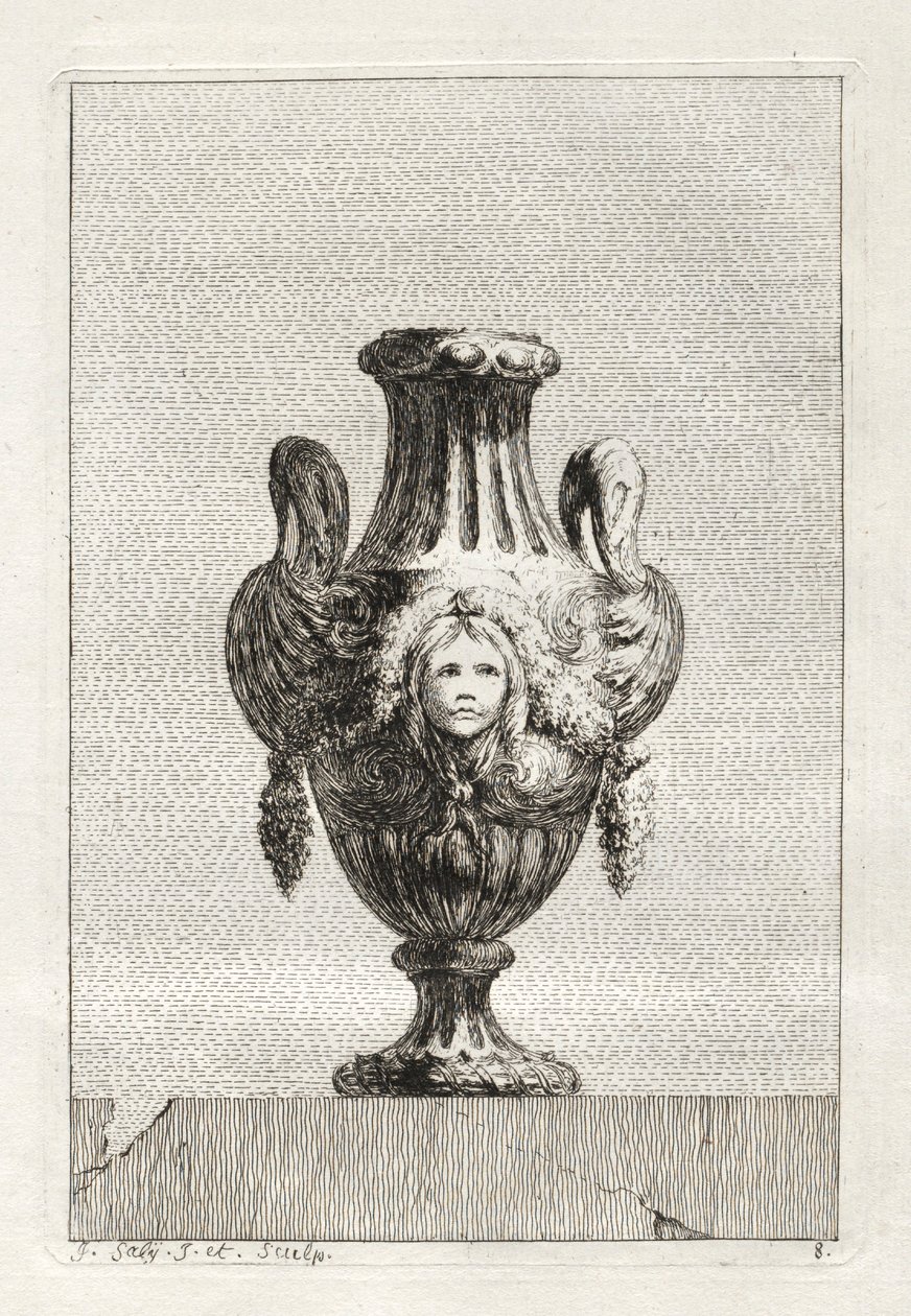 Conjunto de Vasos: Placa 8, 1746. de Jacques Francois Joseph Saly