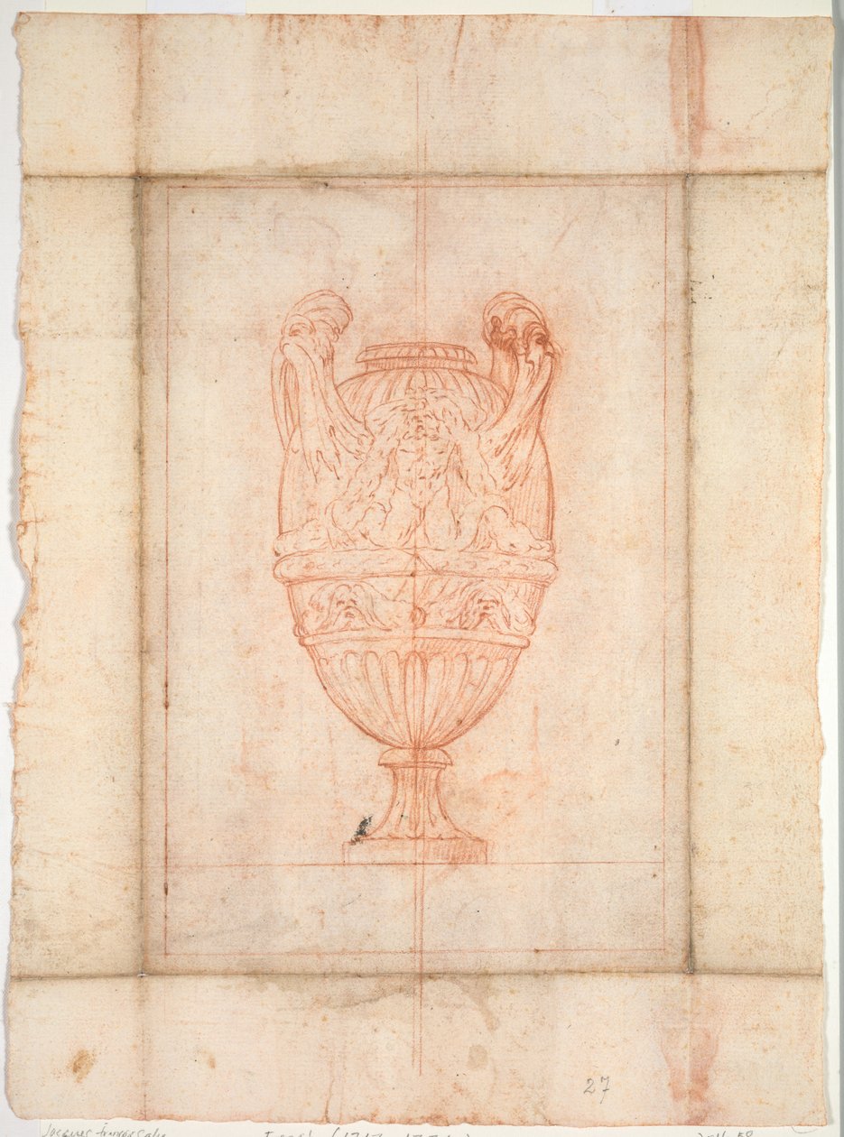 Projeto do vaso para o conjunto de vasos: ilustração 27, 1746. de Jacques Francois Joseph Saly