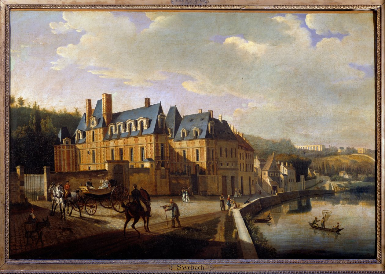 Chateau de la Chaussee perto de Bougival de Jacques Francois Joseph Swebach