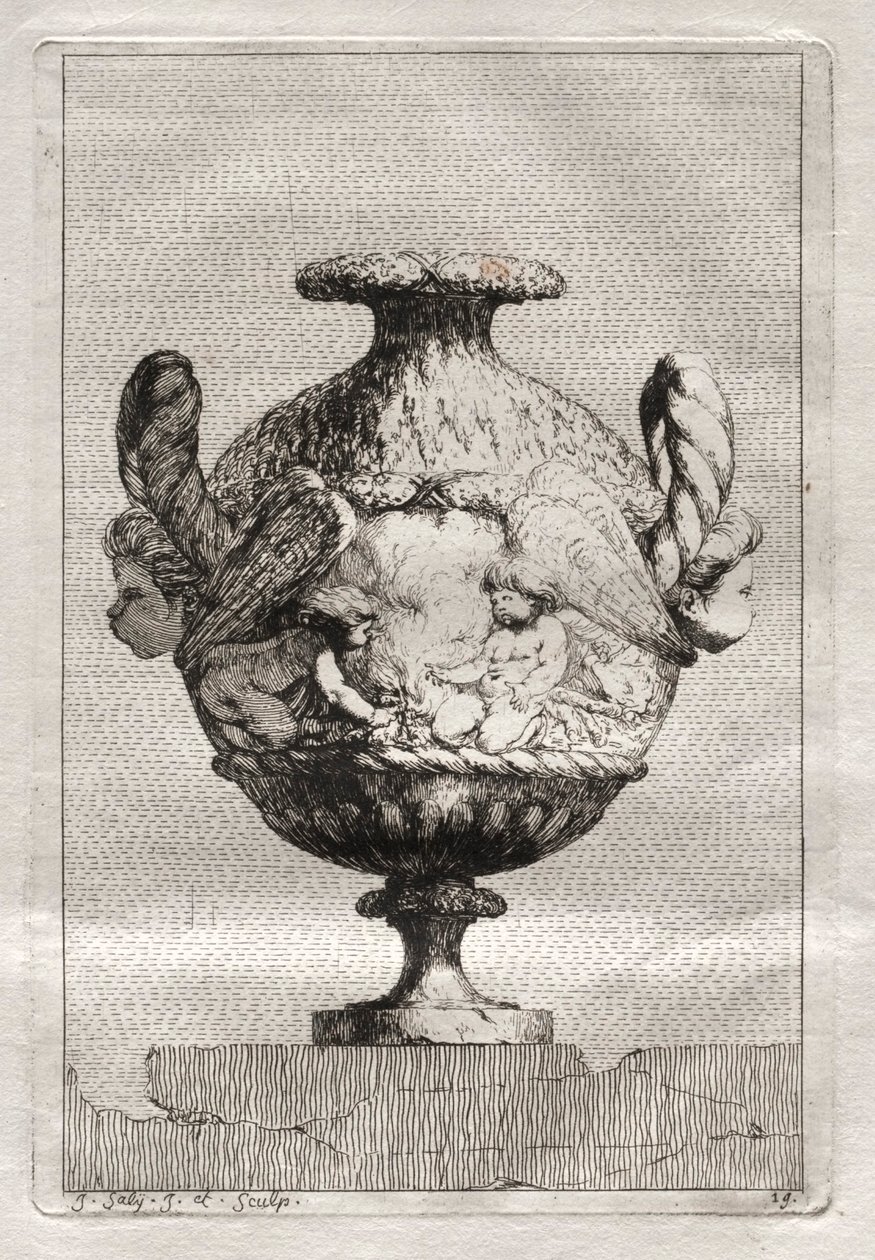 Conjunto de vasos:  Prato 19 de Jacques François Saly