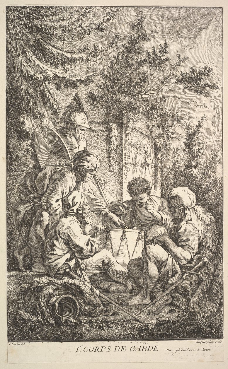 Primeira Sala da Guarda, ca. 1754. de Jacques Gabriel Huquier