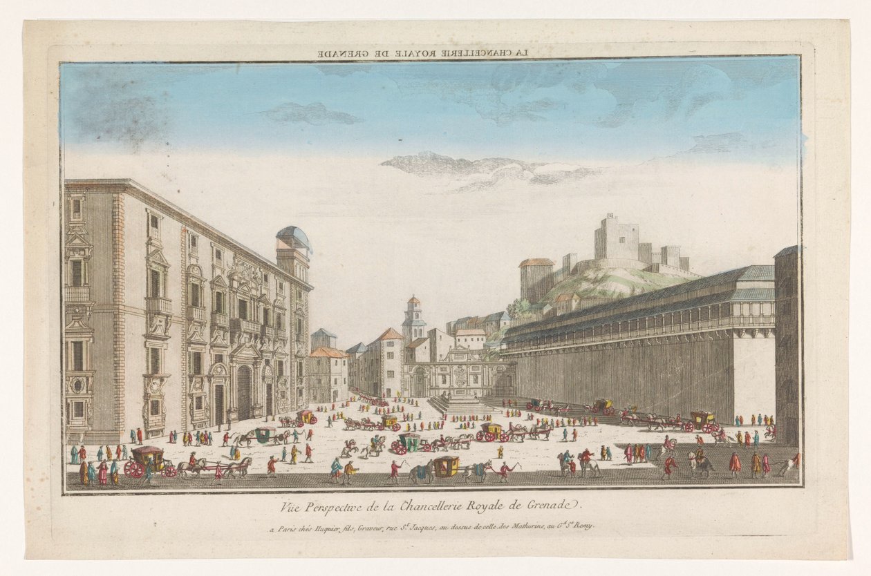 Vista da Real Chancillería em Granada
La Chancellerie Royale de Grenade (título sobre o objecto) de Jacques Gabriel Huquier