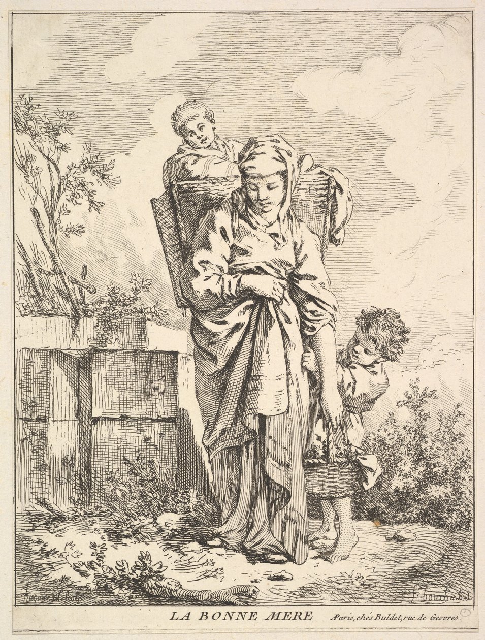 A Boa Mãe, século XVIII. de Jacques Gabriel Huquier