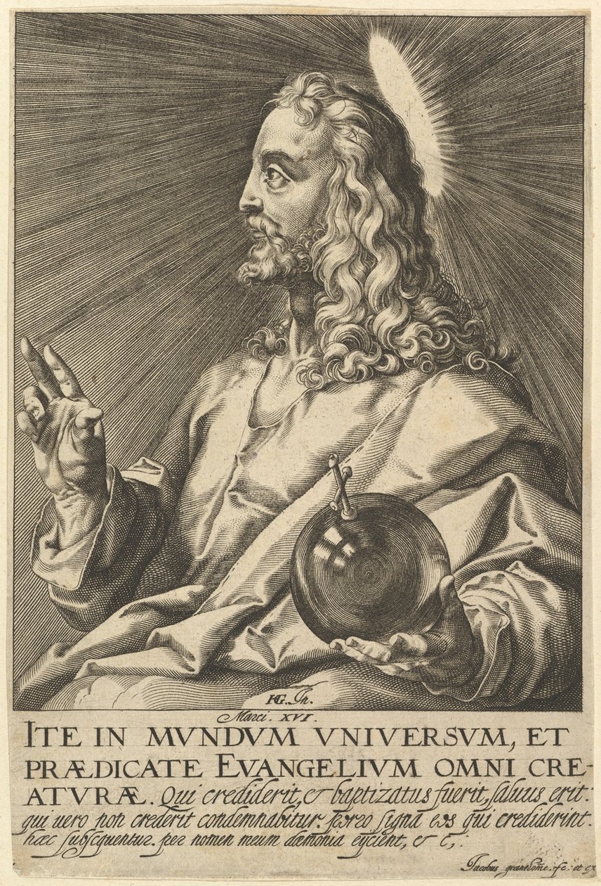 Cristo, de Cristo e os Doze Apóstolos, antes de 1609. de Jacques Granthomme