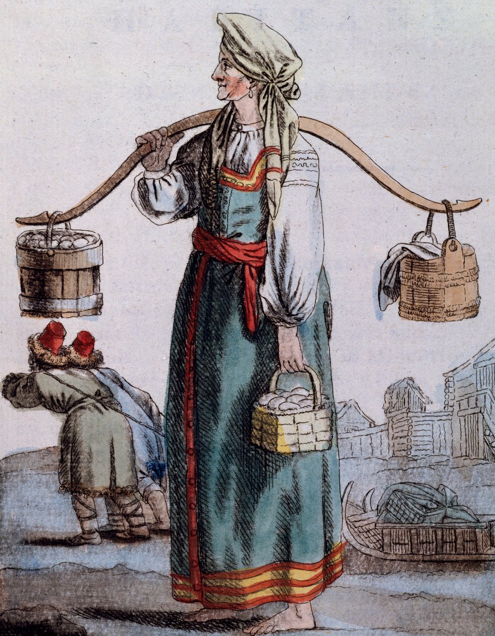 Vendedor de ovos em São Petersburgo de Jacques Grasset de Saint Sauveur