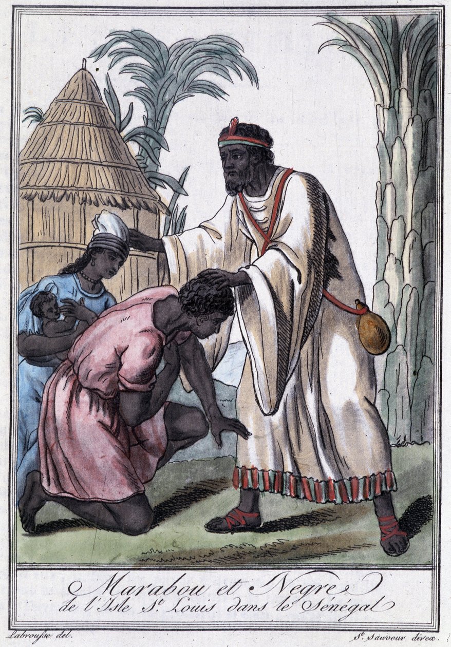 Marabou de Saint Louis, Senegal - na "Encyclopédie des voyages" de Grasset Saint Sauveur, ed. Paris 1796 de Jacques Grasset de Saint Sauveur