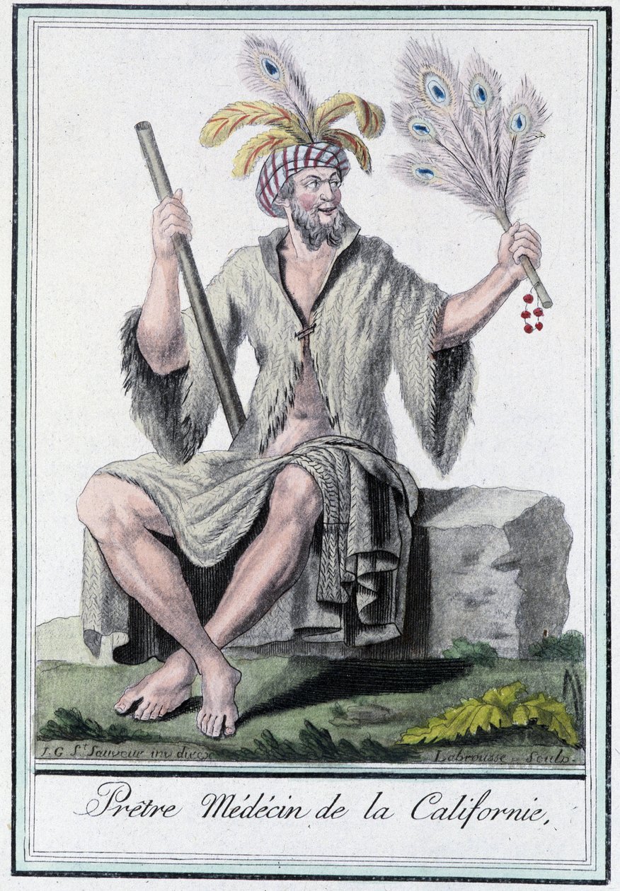 Priêtre doctor of California - in "Encyclopédie des voyages" de Grasset Saint Sauveur, ed. Paris 1796 de Jacques Grasset de Saint Sauveur