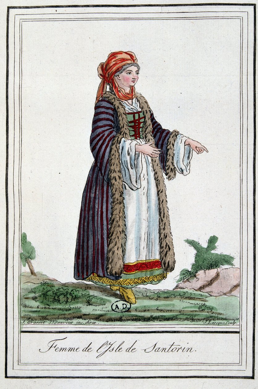 Mulher da ilha de Santorini de Jacques Grasset de Saint-Sauveur