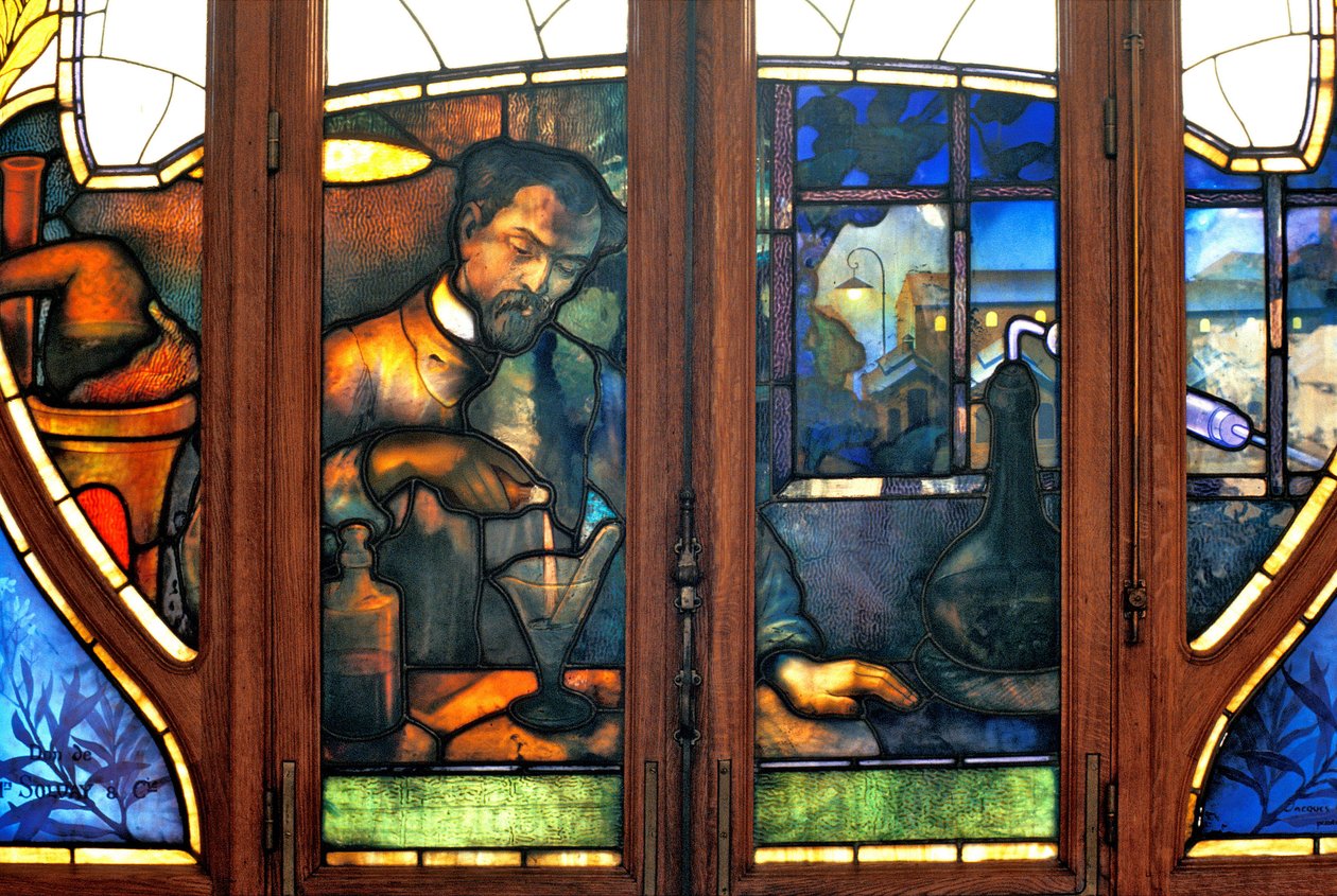 Nancy (departamento 54), Art Nouveau, Câmara de Comércio e Indústria, Janelas de vidro manchado por Jacques Gruber (1870-1936) de Jacques Gruber