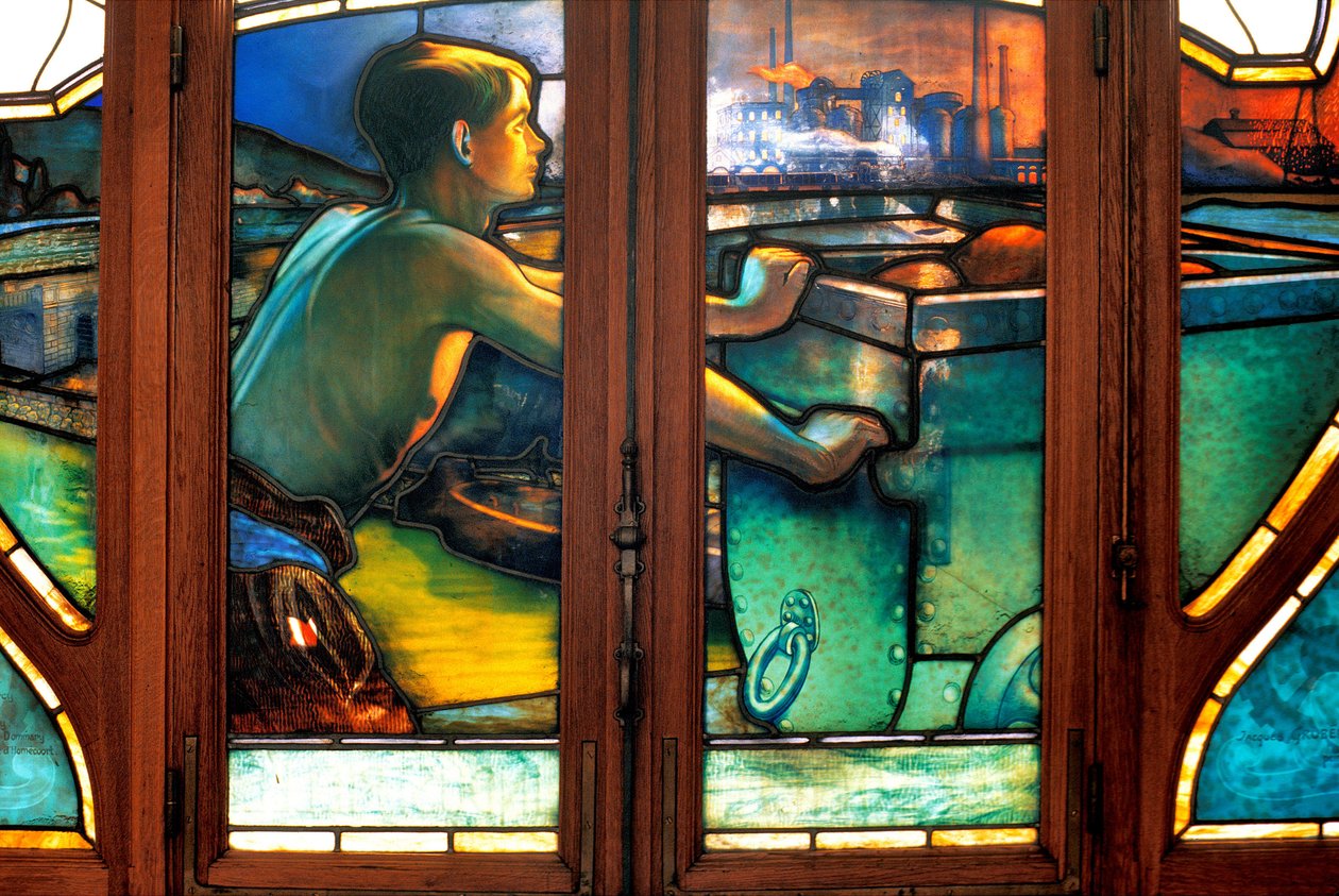 Nancy (departamento 54), Art Nouveau, Câmara de Comércio e Indústria, Janelas de vidro manchado por Jacques Gruber (1870-1936) de Jacques Gruber