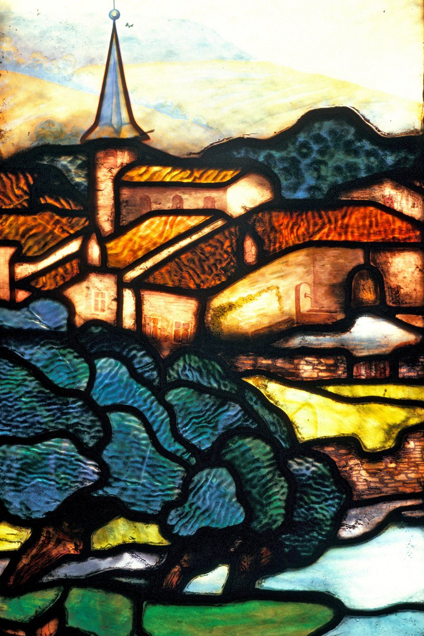 Nancy (departamento 54), Art Nouveau, Câmara de Comércio e Indústria, Janelas de vidro manchado por Jacques Gruber (1870-1936) de Jacques Gruber