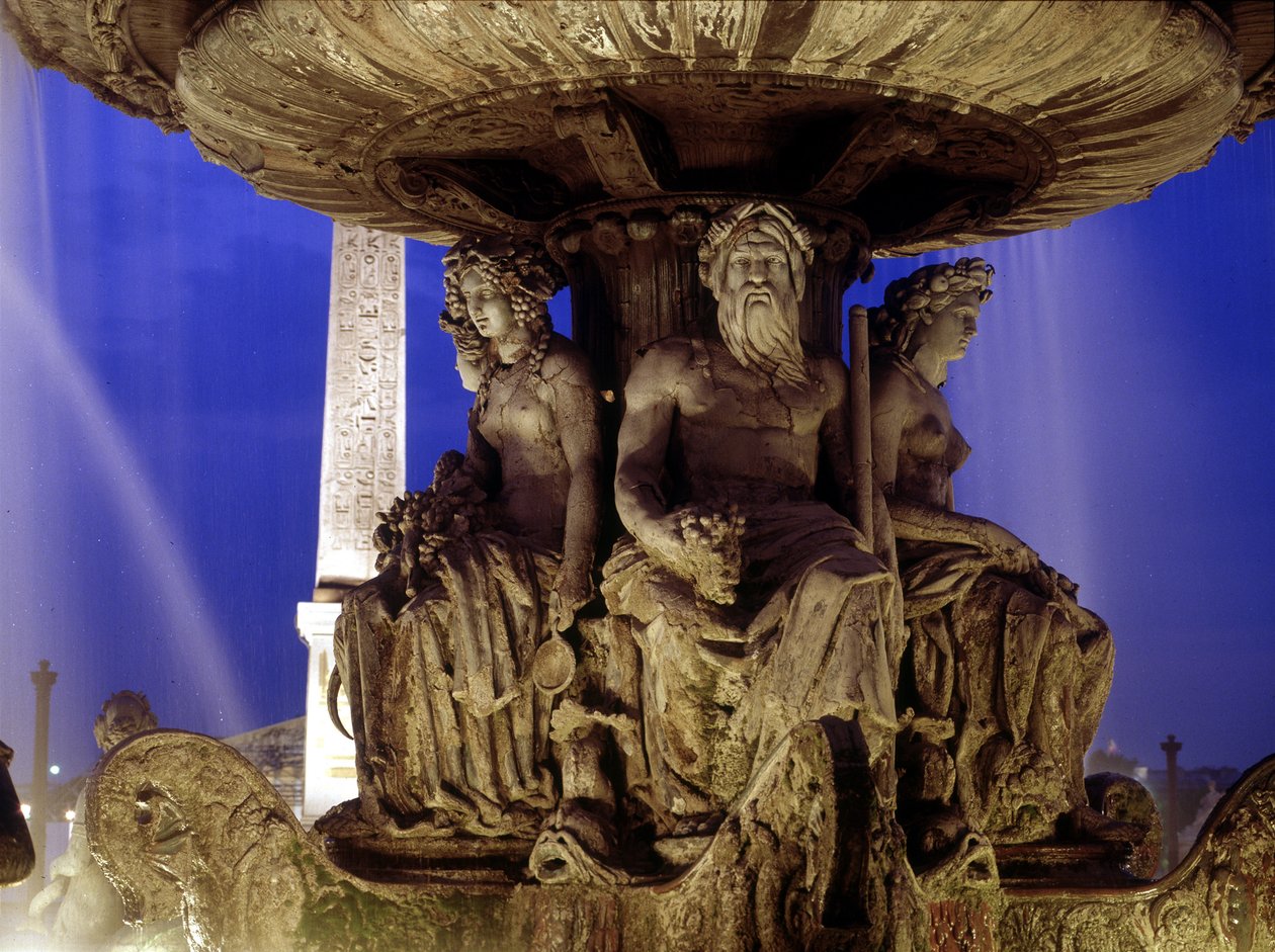 Fonte da Place de la Concorde em Paris. de Jacques Ignace Hittorff