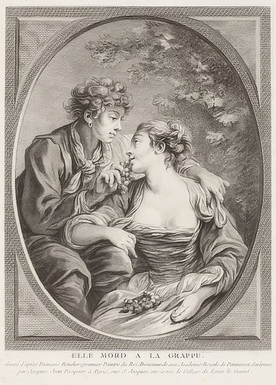 Elle mord à la grappe (ela morre pela uva). 1768 de Jacques Jean Pasquier