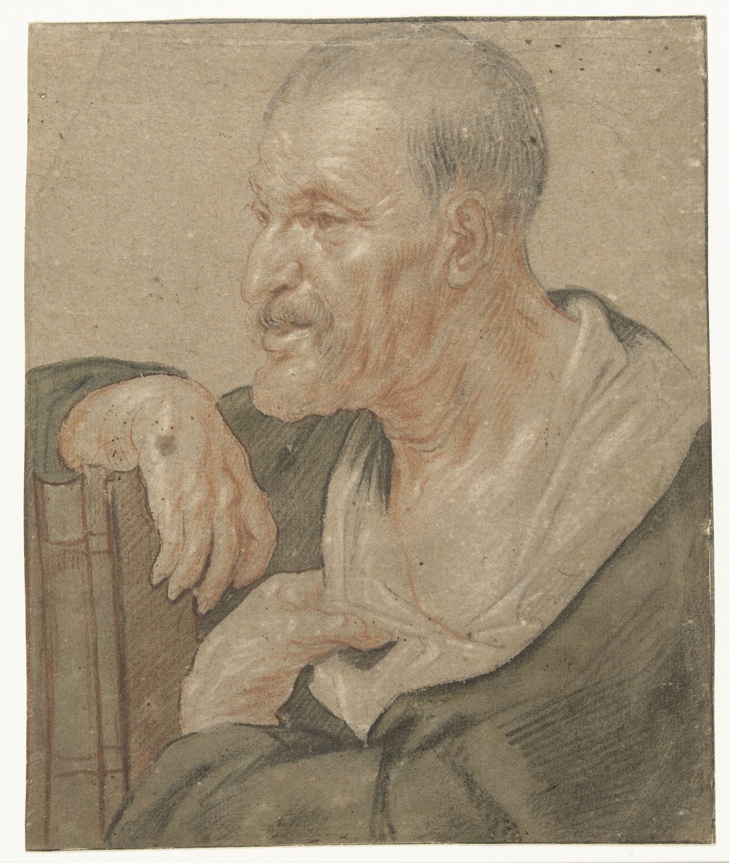 Ombro de um evangelista, à esquerda de Jacques Jordaens