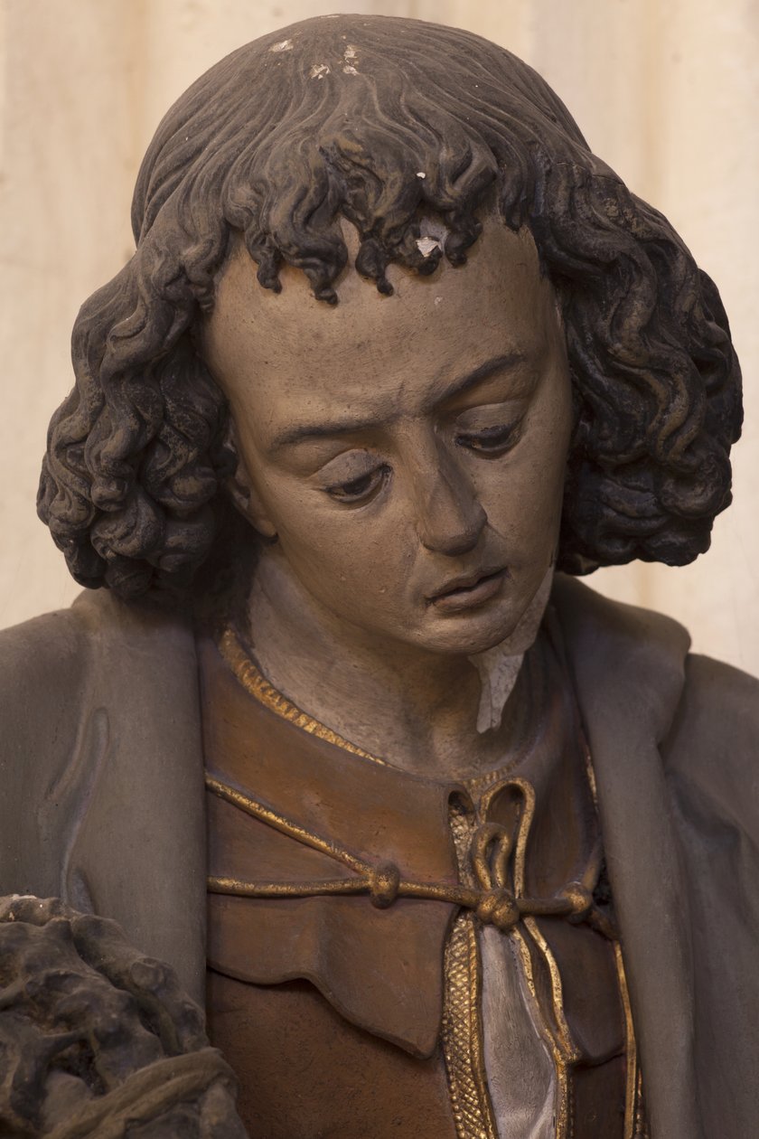 São João Evangelista (gesso pintado) de Jacques Jubert