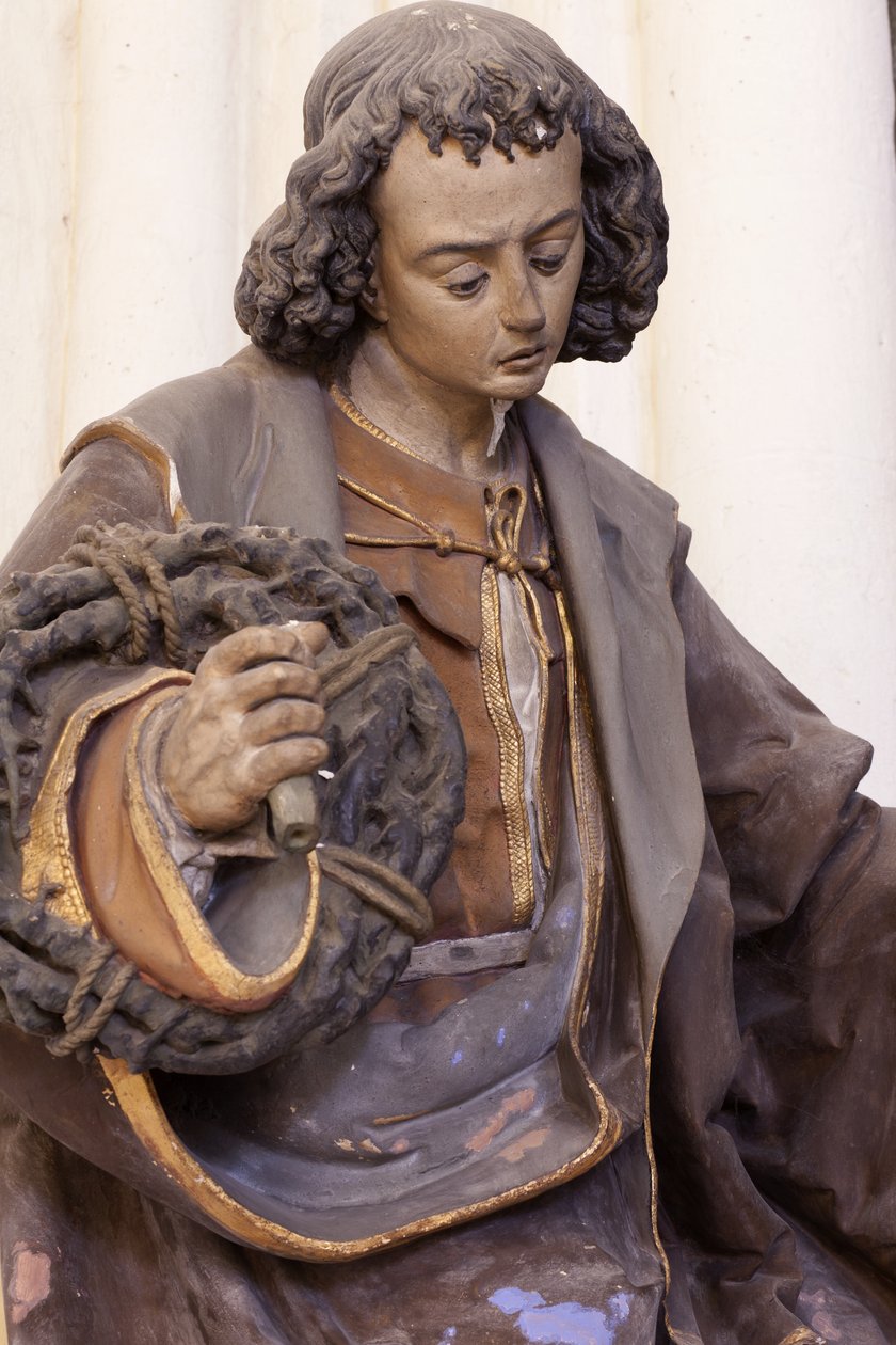 São João Evangelista (gesso pintado) de Jacques Jubert
