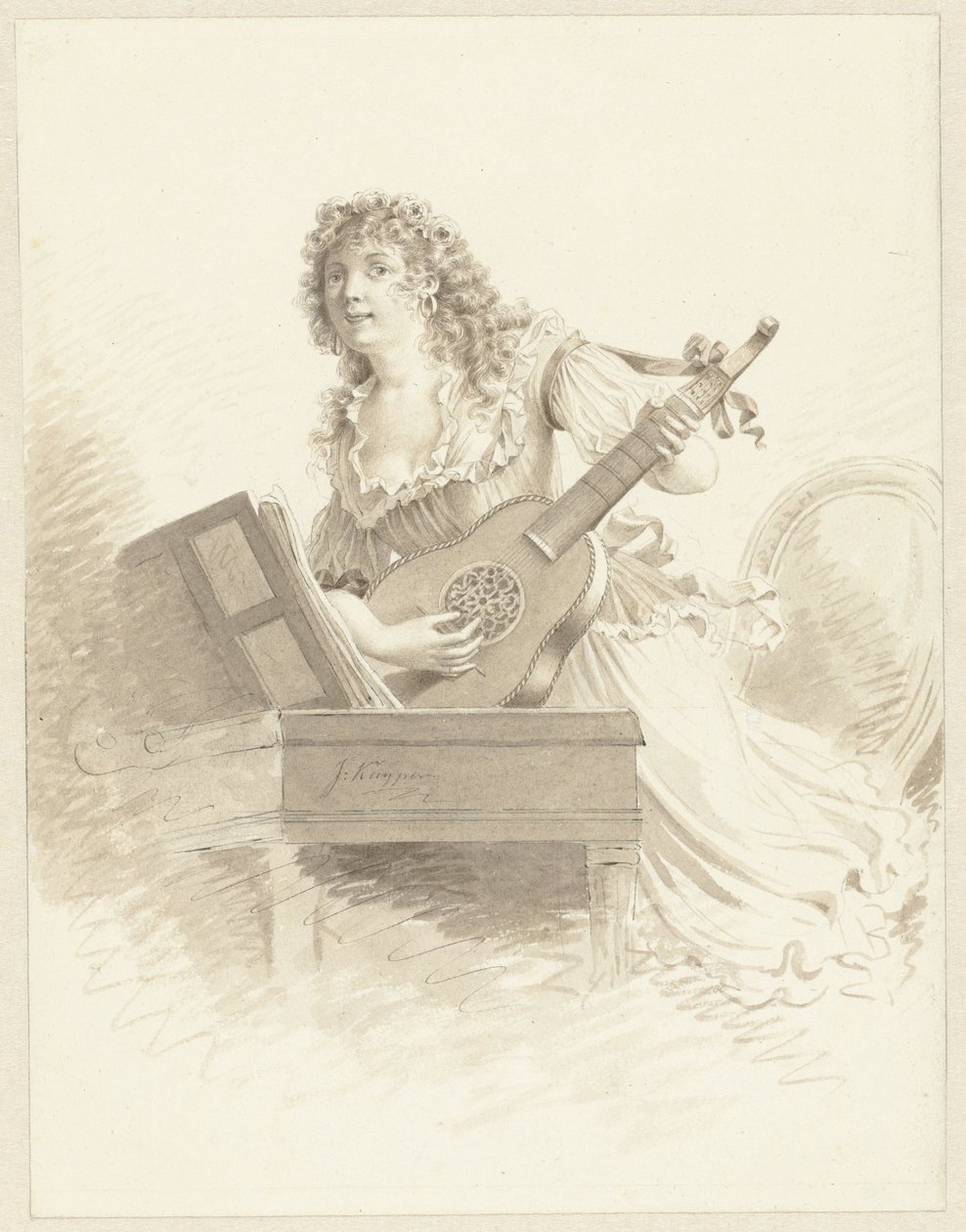 Senhora a tocar uma guitarra
Senhora a tocar uma guitarra de Jacques Kuyper