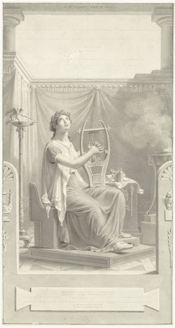 Design para a página de título de Poemas de H. Tollens Czn. de Jacques Kuyper