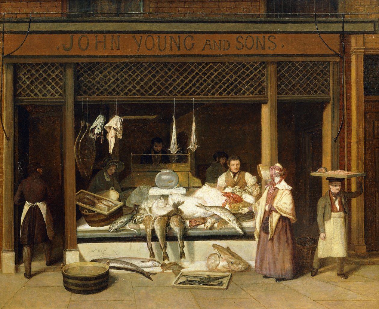 John Young e Sons, os peixeiros, de Jacques Laurent Agasse